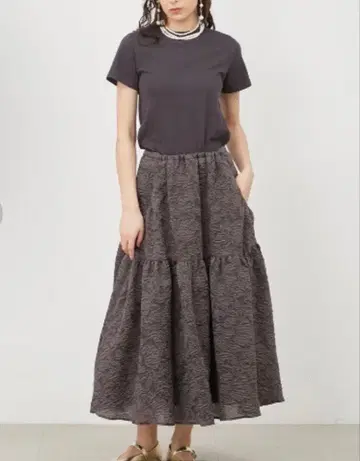 Mila Owen 포켓 디자인 허리밴딩 볼륨 스커트