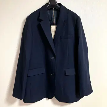 택 포함 새상품 MUJI 기모 테일러드 자켓 XL 다크 네이비