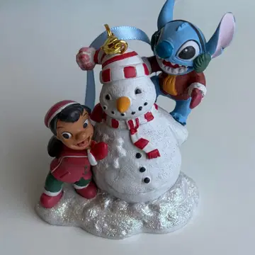 릴로 & 스티치 오너먼트 눈사람 디즈니 스토어 온라인 완판