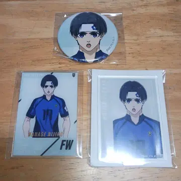 나나세 니지로 아크릴 스탠드 & 캔뱃지 & 아크릴 카드 3종 블루 록