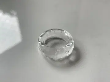 클리어 유리 반지
