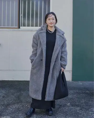 새상품급 sh_ki 다나카 마야 콜라보 보아 롱 코트