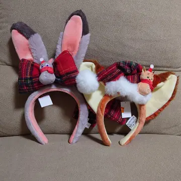 홍콩 디즈니 크리스마스 주토피아 머리띠 2세트