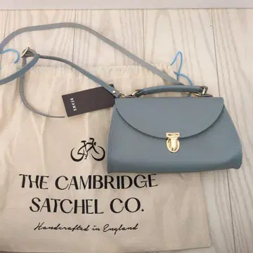 CAMBRIDGE SATCHEL 천연 가죽 라이트 블루 숄더백 미니백