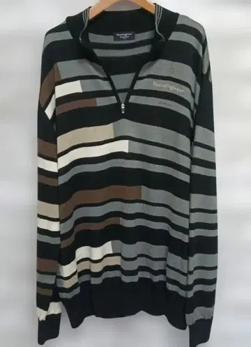 Munsing 스트라이프 하프 지퍼 스웨터