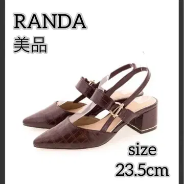 [ RANDA ] 란다 ( 23.5 ) 백 스트랩 펌프스 스틸레토