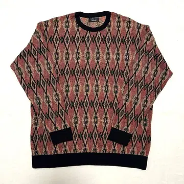 ZARA MAN 자카드 니트 스웨터 기하학 패턴 인기 완판템 L 사이즈