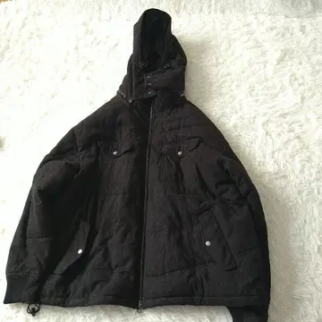 DJ HONDA 후드 부착 두꺼운 다운 자켓 5L 울 블랙