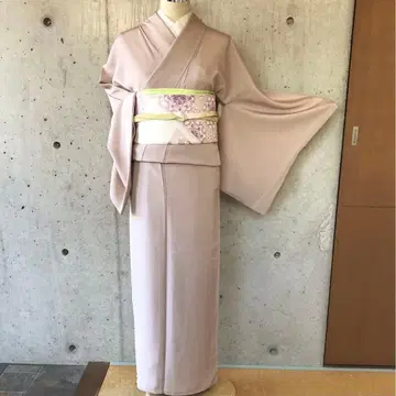 순수 실크 고급 이로무지 이중 기모노 단일 문양 펄톤 가공 및 화장 70