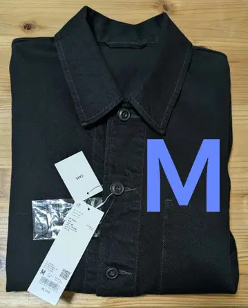 25AW 새상품 유니클로 U 오버 사이즈 컬러 데님 자켓 블랙 M