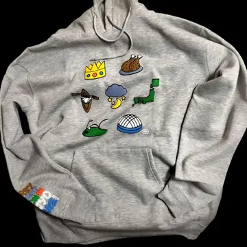 오드리 도쿄돔 후드티 그레이 XXL 올나이트니폰 남녀 공용