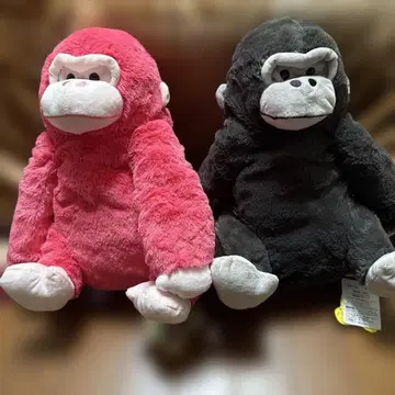 우호우호 고릴라의 고리군 봉제 인형 럭색 (핑크 블랙)
