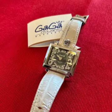 GaGa Milano 화이트 가죽 손목시계