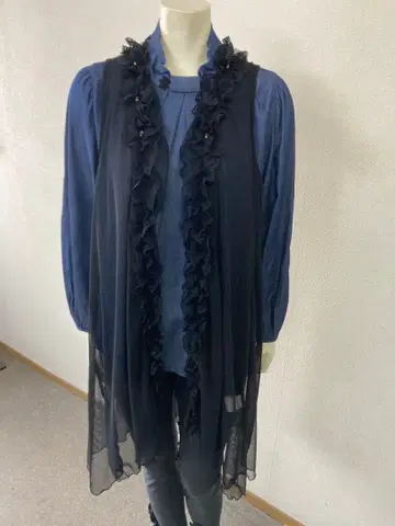 프릴 달린 튤 롱베스트