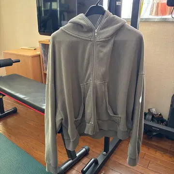 entire Studios 그레이 풀 집업 후드티
