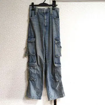 ZARA 라이트 블루 카고 데님 팬츠