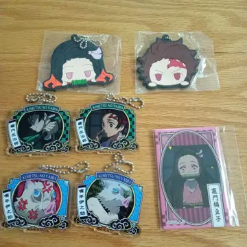 귀멸의 칼날 키링 캔 배지 탄지로 이노스케 네즈코