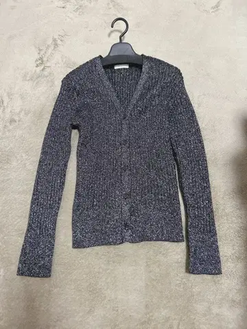 라운지 드레스 인기 라메 리브 긴팔 가디건 겉옷 상의 V넥