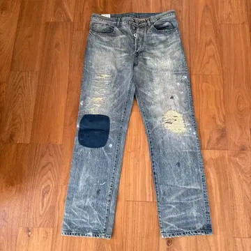 PABLO VINCI 데미지 데님 팬츠 LARGE