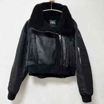 [ 새상품급 ] ZARA M 사이즈 대비 더블 페이스 자켓 블랙