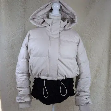 GYDA 후드 부착 아이보리 다운 자켓 짧은 기장 숏 기장 헤이세이 갸루