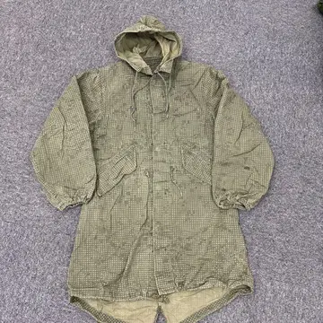 44 카모 패턴 후드 부착 모즈 코트