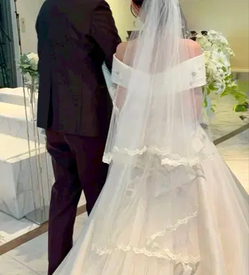 [ 브라이덜 ] 쿠튀르 나오코 비즈 장식 레이스 베일