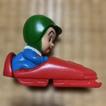 스노우보드 소년 피규어 빨간색과 그린 쇼와 레트로 빈티지