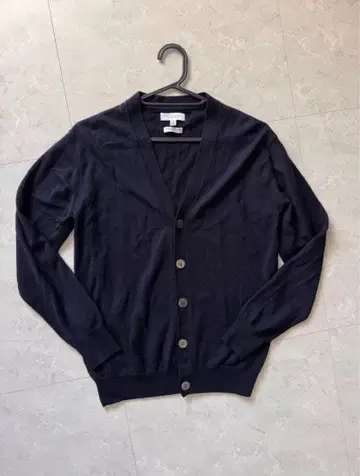 유나이티드 애로우즈 남성용 파인 메리노울 100% 얇은 소재 가디건 S