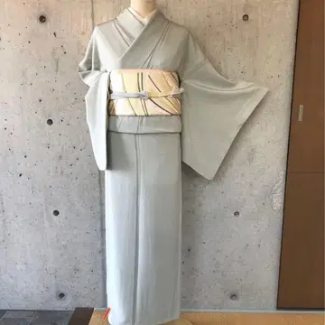 [ 교토 염색 ] 순수 실크 이로무지 이중 기모노 히토츠몬