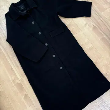 PICK ME 블랙 롱 코트