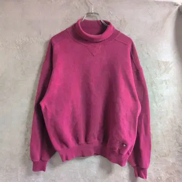 90년대 러셀 미국제 버건디 터틀넥 맨투맨