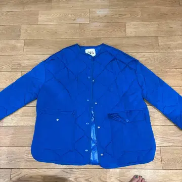 ZARA 파랑 퀼팅 자켓 M