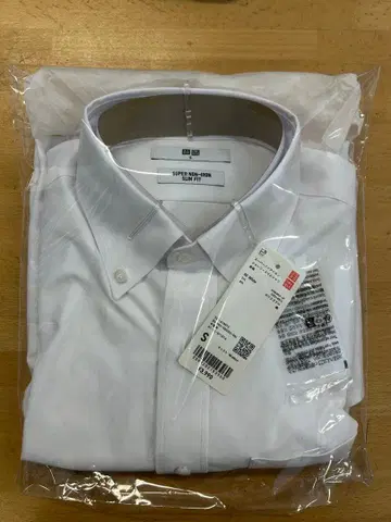 [ 거의 미사용 ] 슈퍼 논아이론 슬림핏 셔츠 S