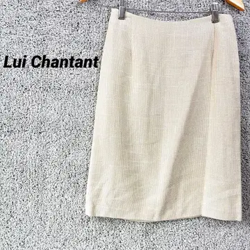 3391 루이 샨탄 미디 스커트 타이트 트위드 포멀 베이지