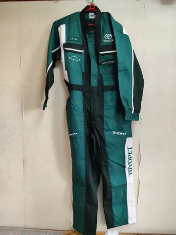 TOYOTA 테크노 소재 작업복 그린/화이트