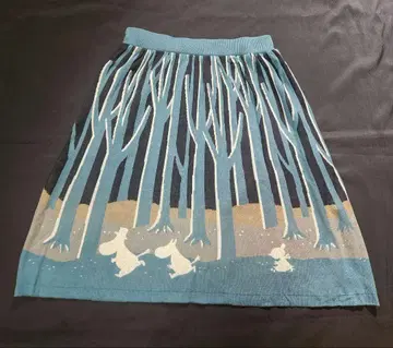 무민 자카드 니트 플레어 스커트 시럽 미착용