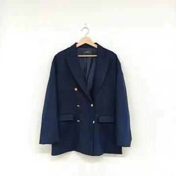 네이비 더블 브레스트 자켓 골드 버튼 사이즈 M