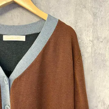 [ 컨디션 최상 ] MAYAMAYA 브라운 그레이 니트 가디건 S