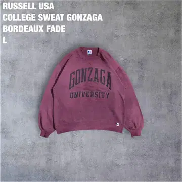 RUSSELL USA GONZAGA 자수풍 프린트 L 분위기 맨투맨