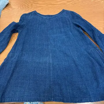 우사토 네이비 나염 튜닉