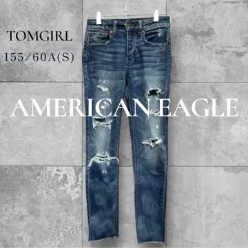 아메리칸 이글 데님 TOMGIRL 스키니 데미지 빈티지 S
