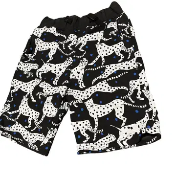 올 패턴 애니멀 맨투맨 하프 팬츠
