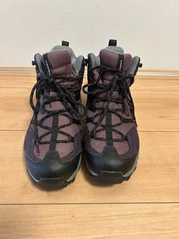 [ 새상품급 ] 방수 트레킹 슈즈 퍼플 24.5cm