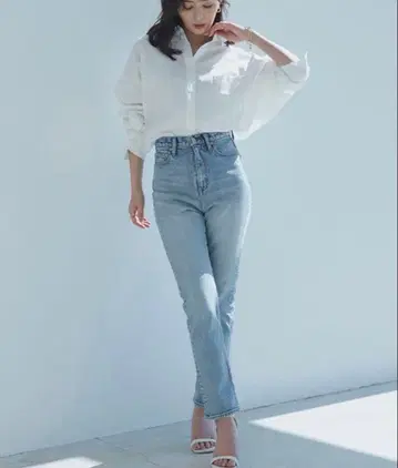 anuans 슬림 스트레이트 데님 1