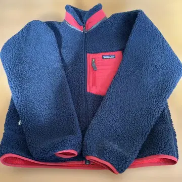 patagonia 플리스 자켓 S 네이비/레드