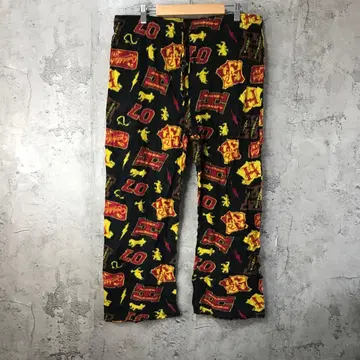 B874 구제 의류 패턴 팬츠 파자마 팬츠 블랙 90s Y2K
