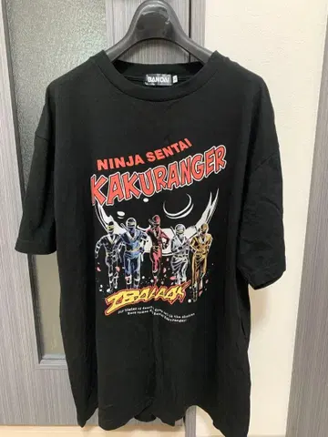 닌자 전대 카쿠렌쟈 30주년 기념 T셔츠 아메리칸 코믹스풍 패턴