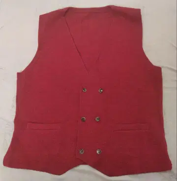 링 자켓 빨간색 더블 브레스트 베스트 니트 베스트