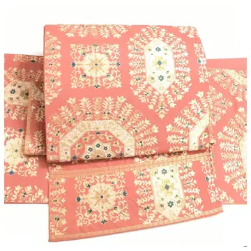 순수 실크 후쿠로 오비 만들기 오비 핑크 화 이부식 이중 북 만들기 오비